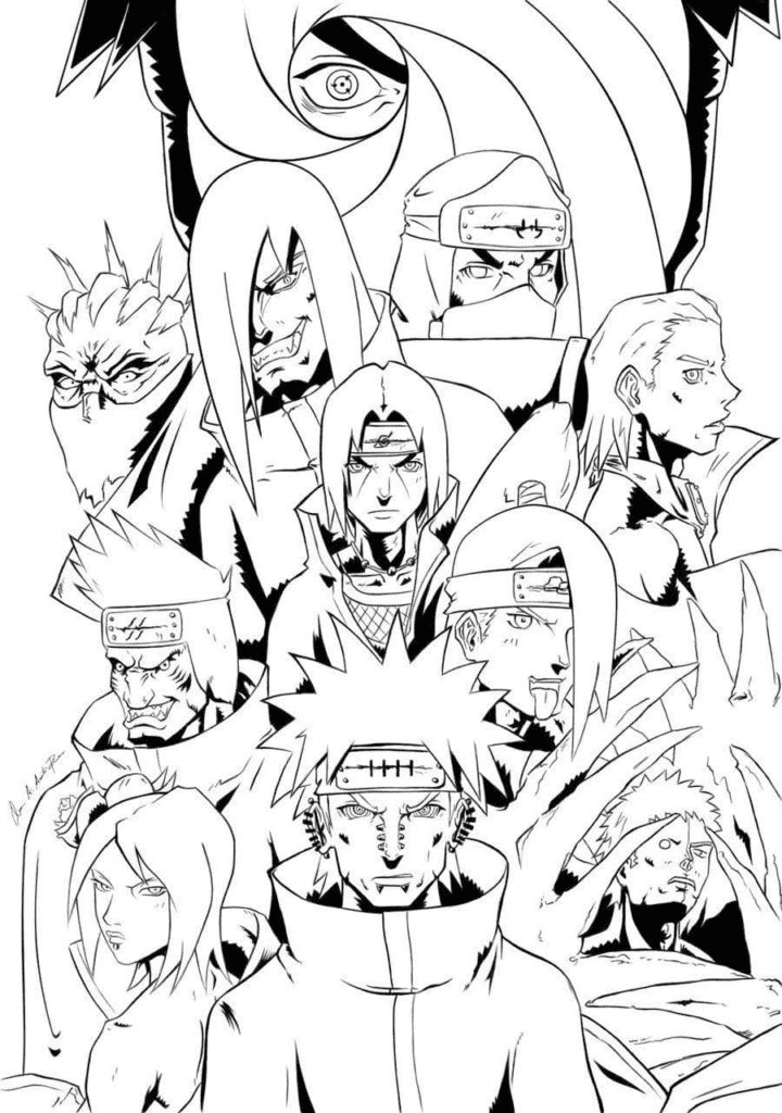 Akatsuki Coloring Pages Printable For Free Download