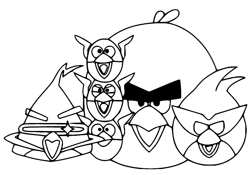Angry Birds Space Coloring Pages Printable for Free Download