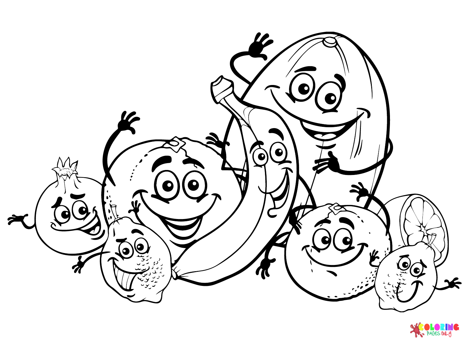 Bananas Coloring Pages Printable for Free Download