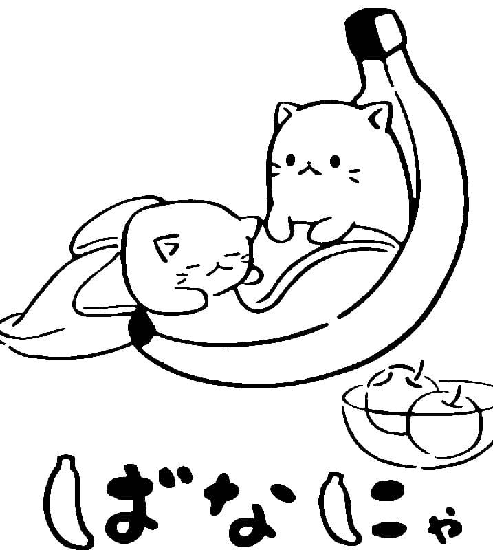 Bananya Coloring Pages Printable for Free Download