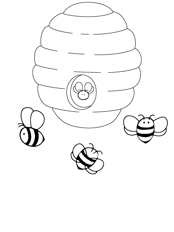 Beehive Coloring Pages Printable for Free Download