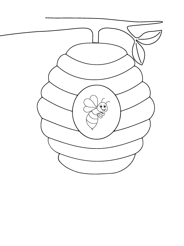 Beehive Coloring Pages Printable for Free Download