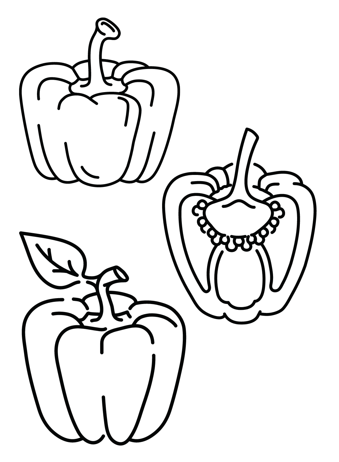 Bell Pepper Coloring Pages Printable for Free Download