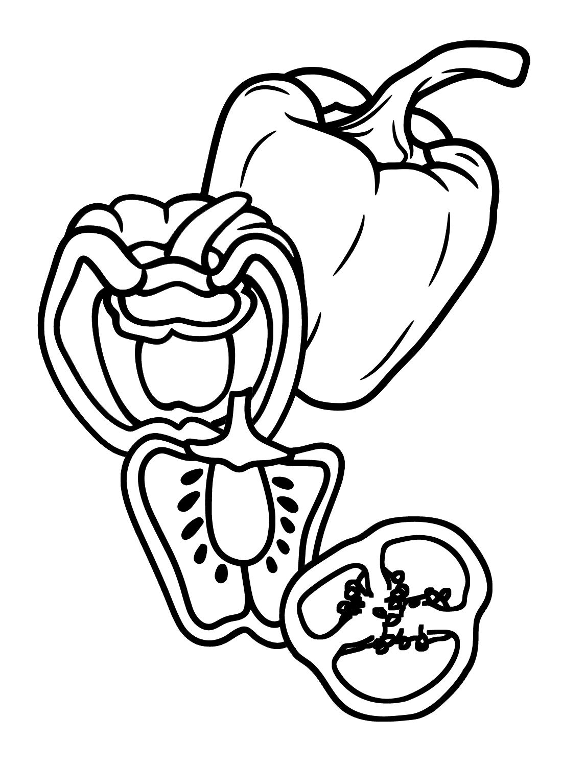 Bell Pepper Coloring Pages Printable for Free Download