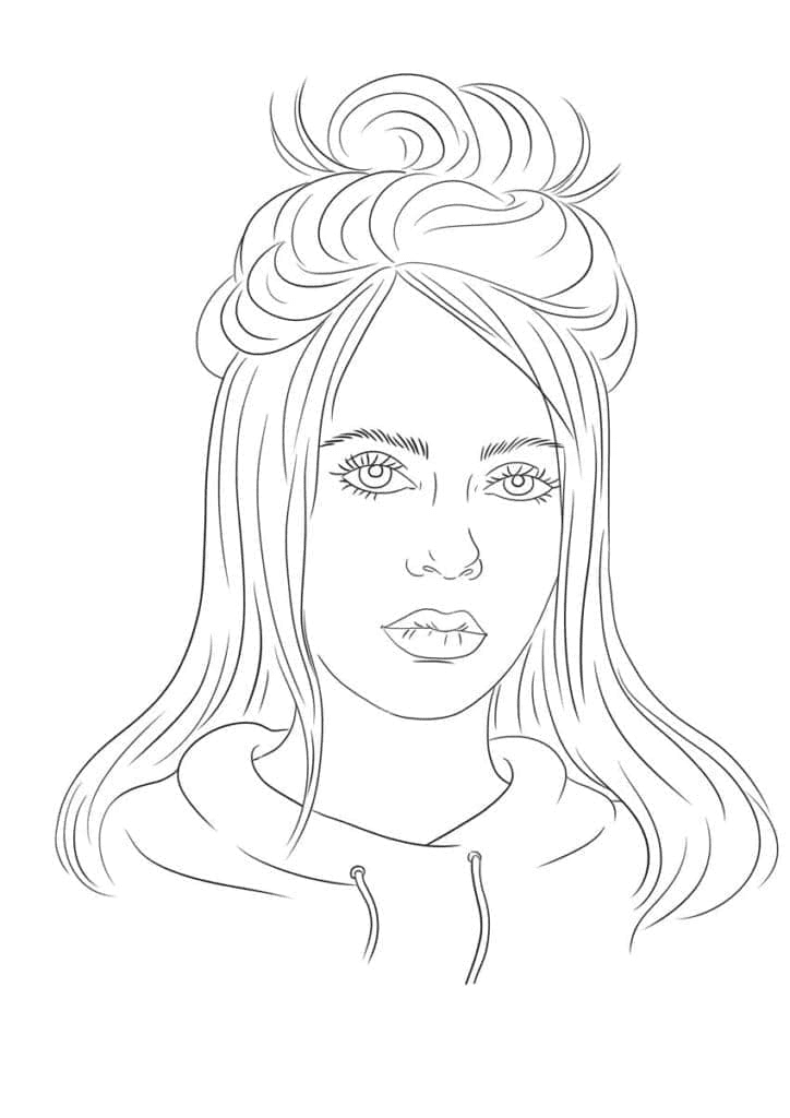 Billie Eilish Coloring Pages Printable for Free Download