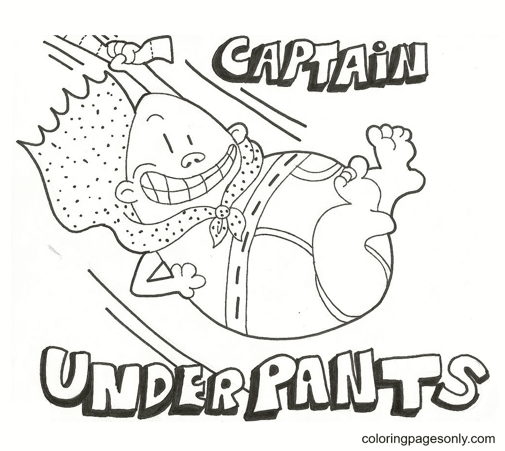 Captain Underpants Coloring Pages Printable for Free Download