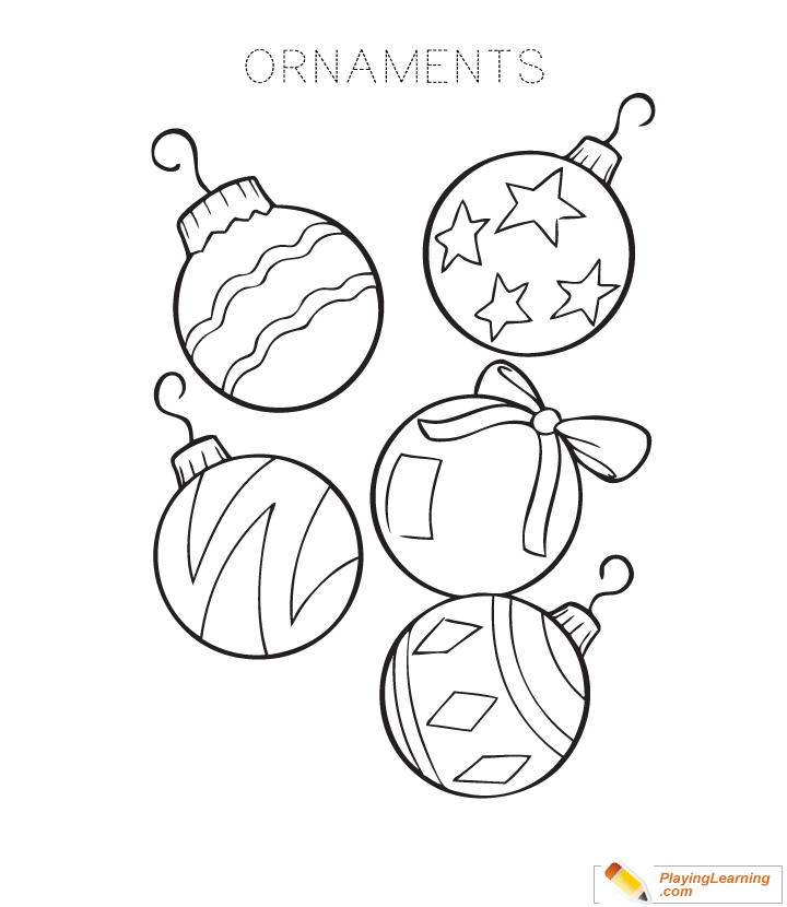 Christmas Balls Coloring Pages Printable for Free Download