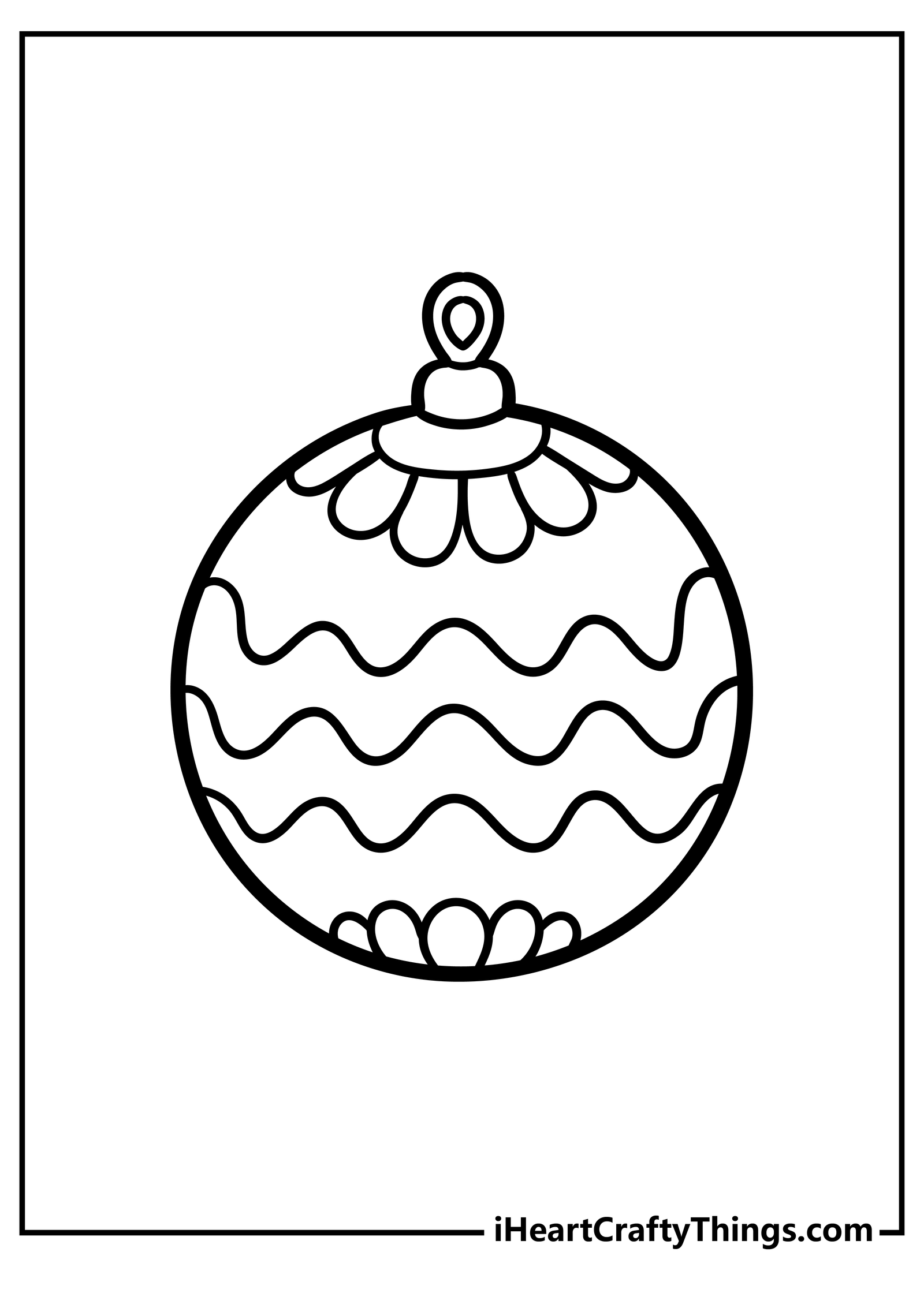 Christmas Balls Coloring Pages Printable for Free Download