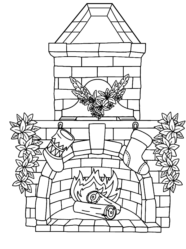 10 Cozy Christmas Fireplace Coloring Pages to Warm Your Heart