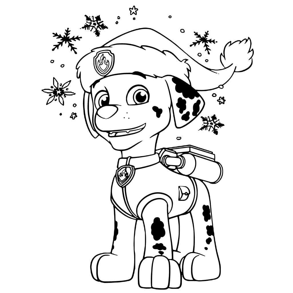 Christmas Puppy Coloring Pages Printable for Free Download