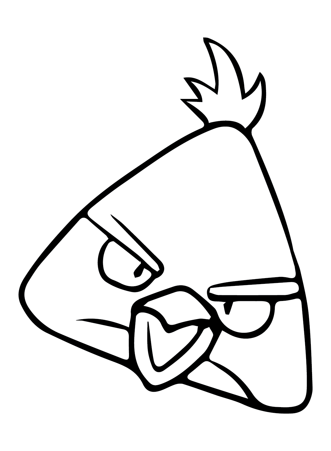 Chuck (Angry Bird) Coloring Pages Printable for Free Download