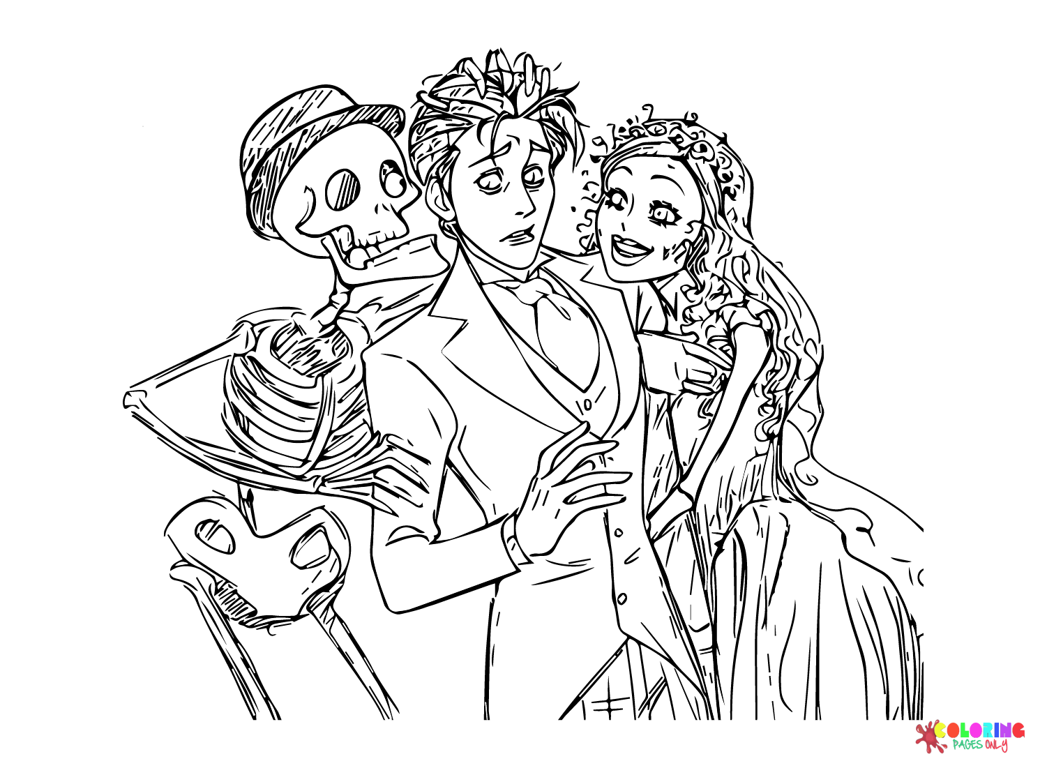 Corpse Bride Coloring Pages Printable For Free Download