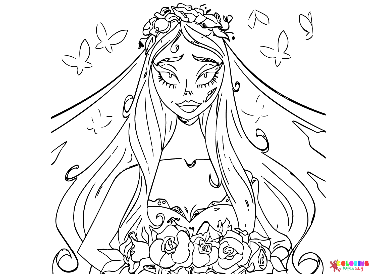 Corpse Bride Coloring Pages Printable for Free Download