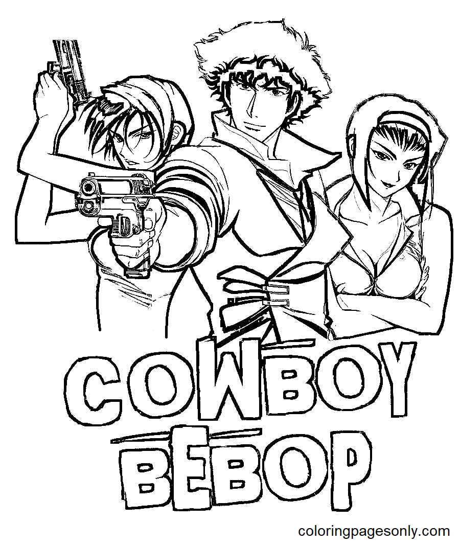 Cowboy Bebop Coloring Pages Printable for Free Download