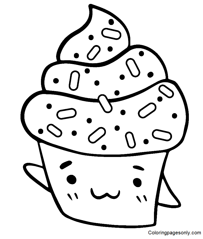 Cupcake Coloring Pages Printable for Free Download