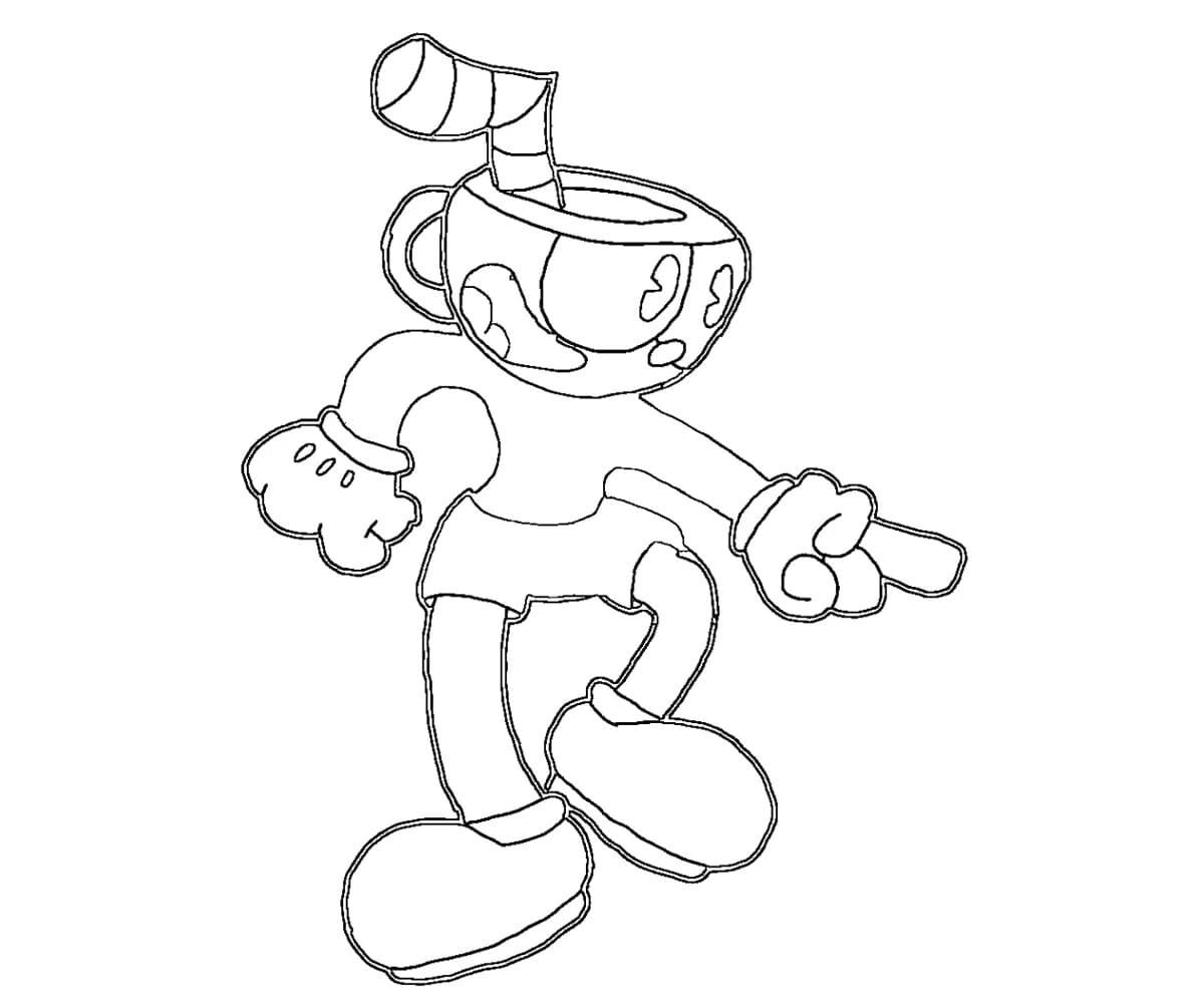 Cuphead Coloring Pages Printable for Free Download