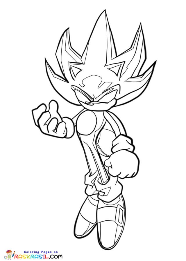 Dark Sonic Coloring Pages Printable for Free Download