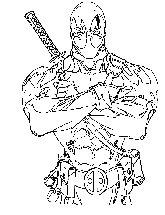 Deadpool Coloring Pages Printable for Free Download