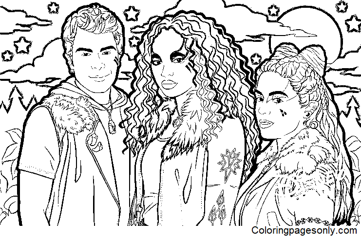 10 Disney Zombies Movie Coloring Pages to Print