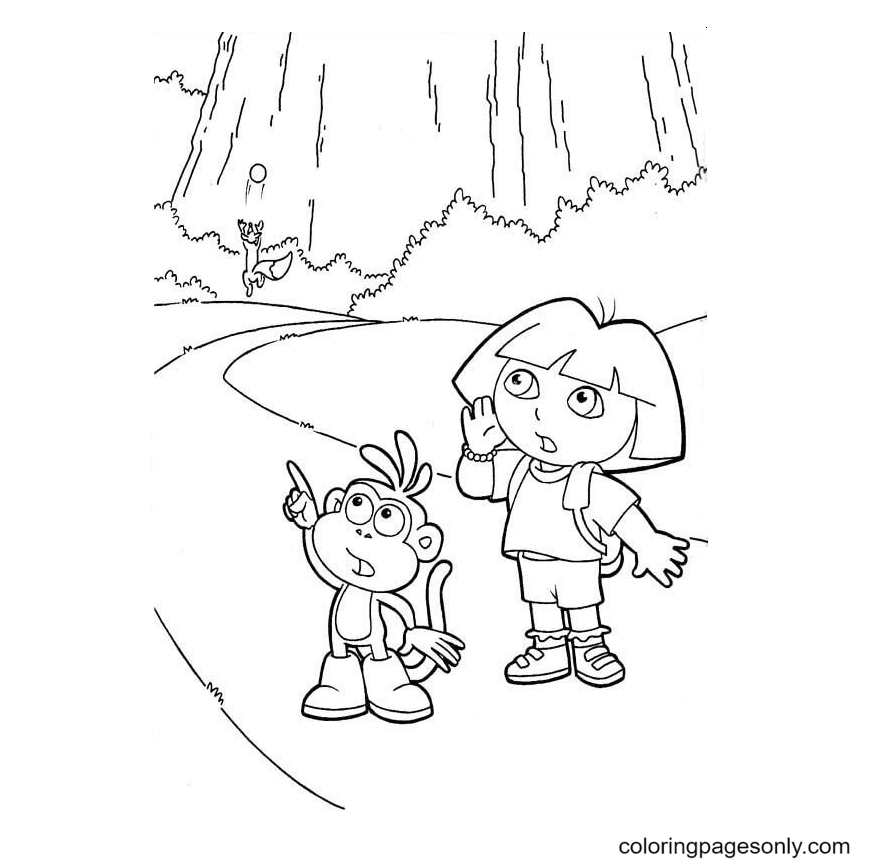 Dora The Explorer Coloring Pages Printable For Free Download