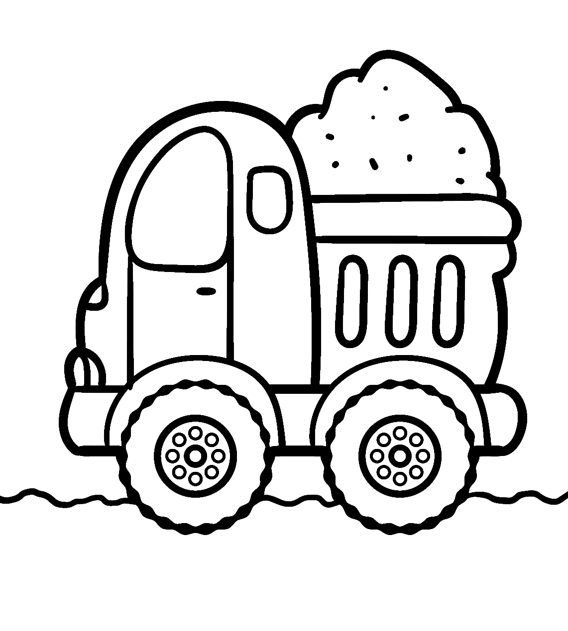 Dump Truck Coloring Pages Printable for Free Download