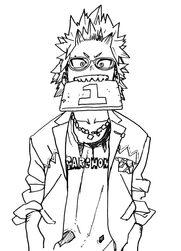 Eijiro Kirishima Coloring Pages Printable For Free Download 4017