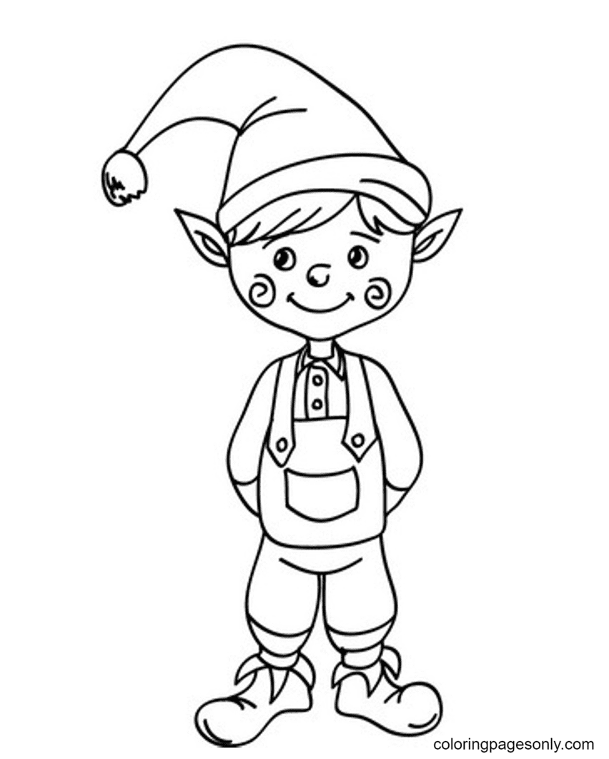 Elf Coloring Pages Printable for Free Download