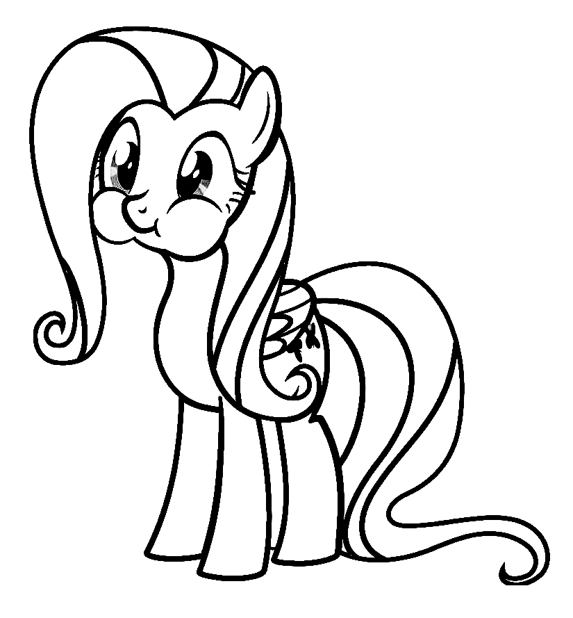 Fluttershy Coloring Pages Printable for Free Download