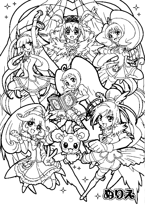 Glitter Force Coloring Pages Printable for Free Download