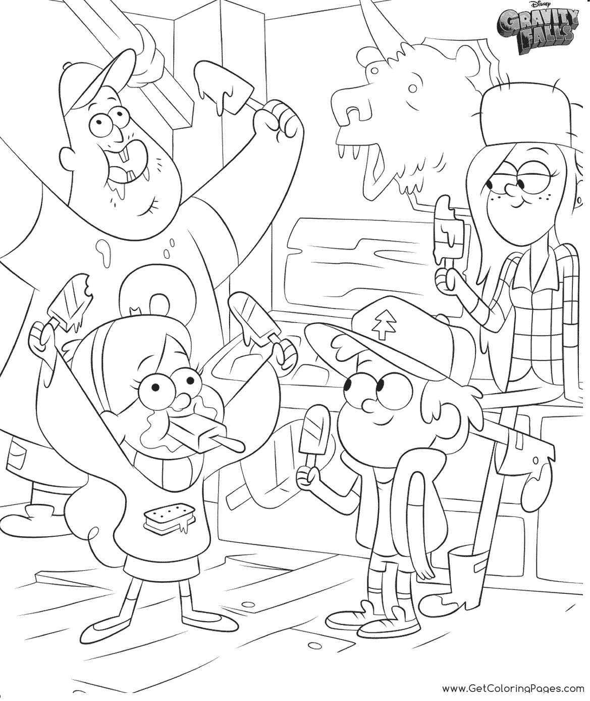 Gravity Falls Coloring Pages Printable for Free Download