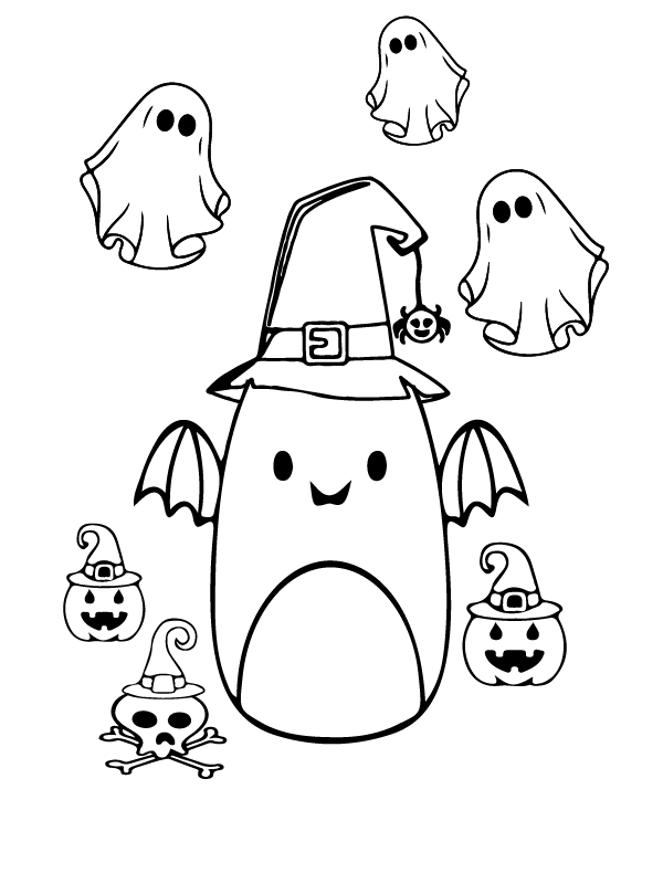 Halloween Squishmallow Coloring Pages Printable for Free Download