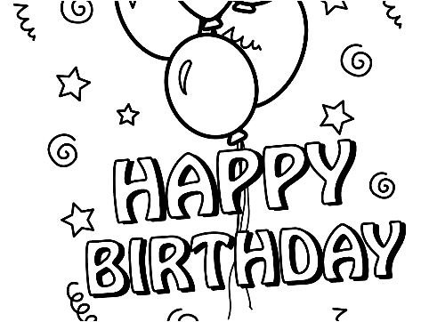 Happy Birthday Coloring Pages Printable for Free Download