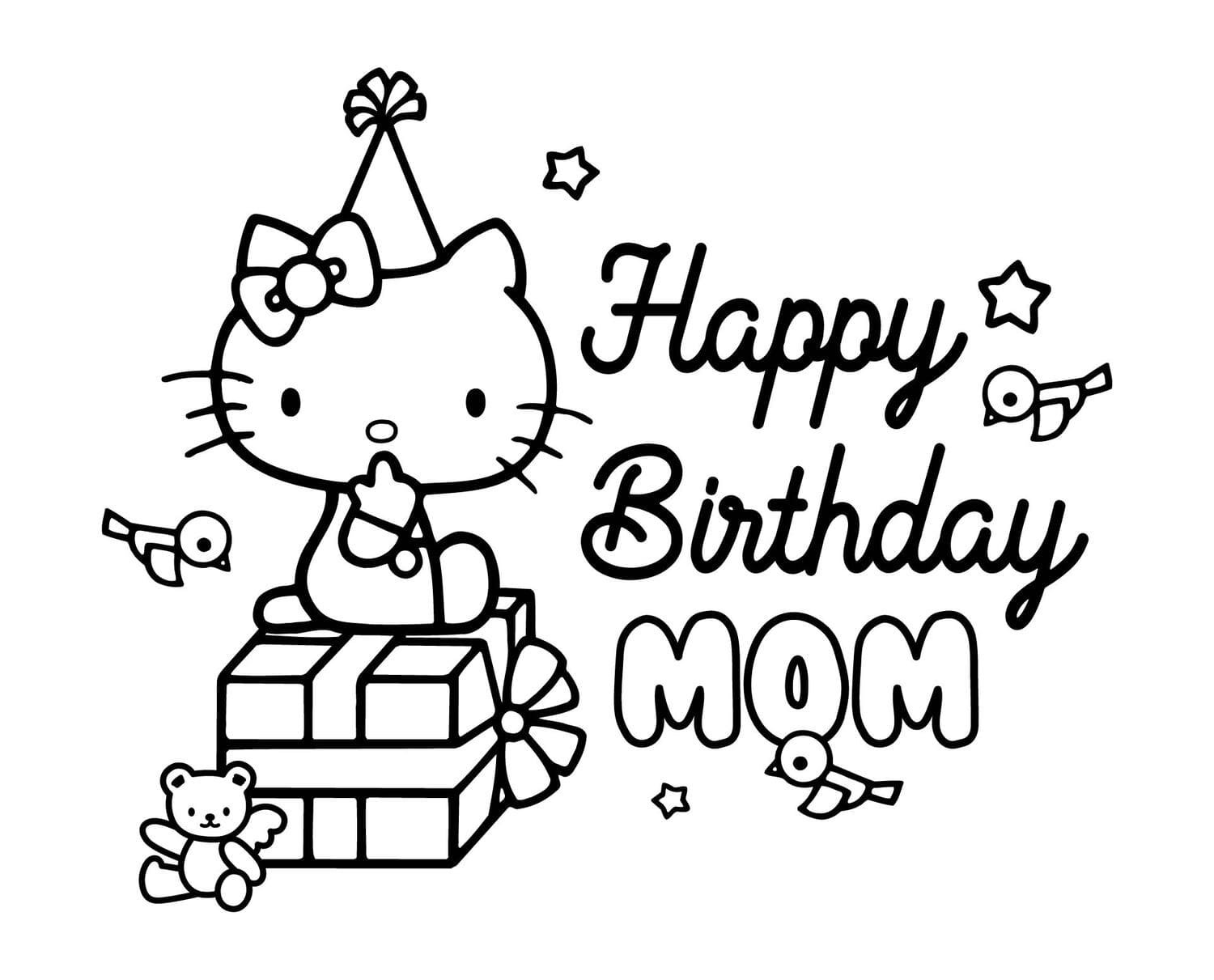 Happy Birthday Mom Coloring Pages Printable for Free Download