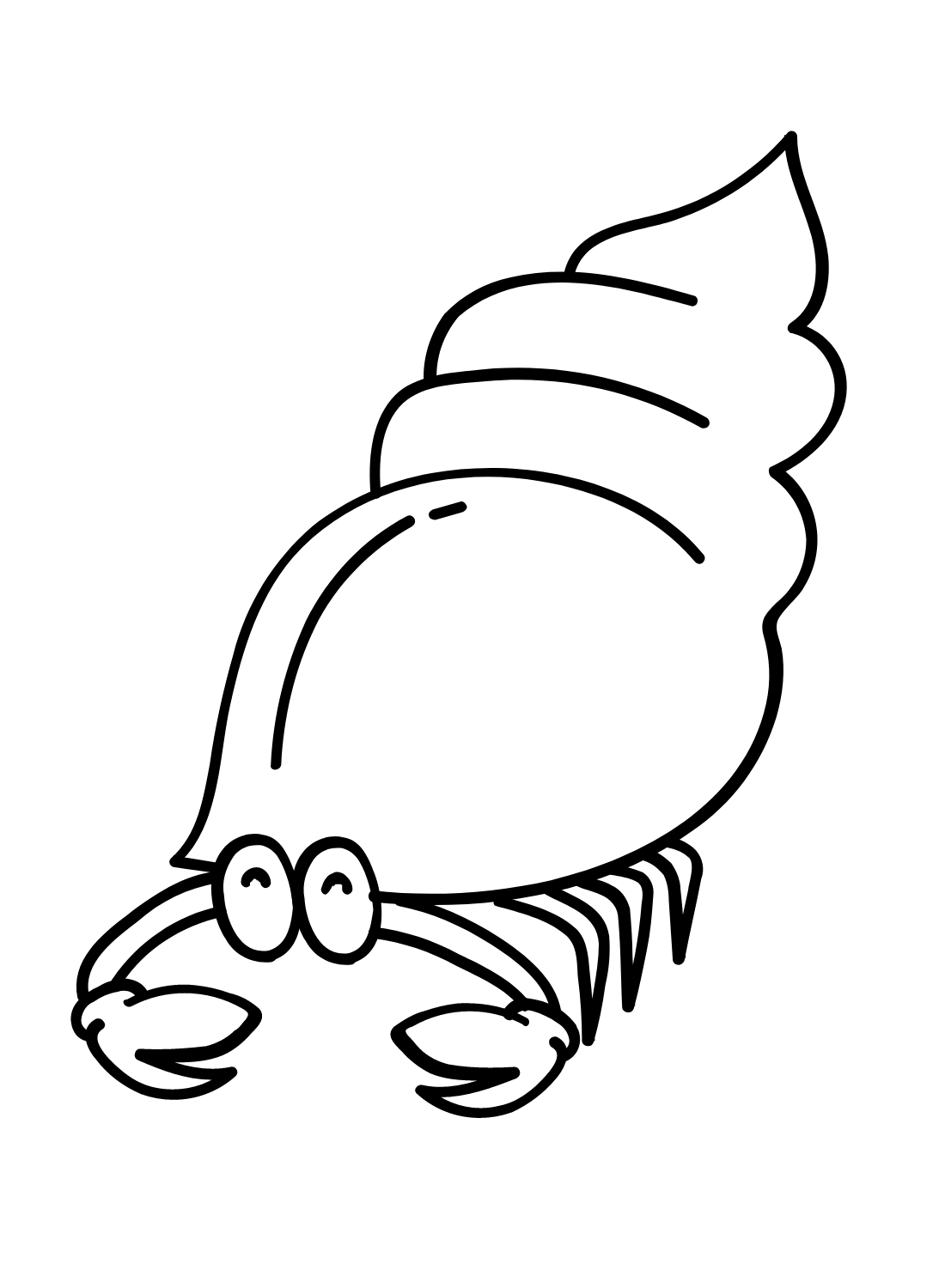 Hermit Crab Coloring Pages Printable for Free Download