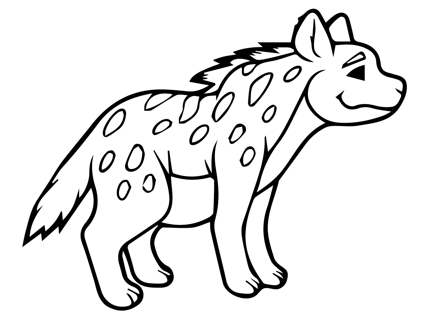 Hyena Coloring Pages Printable for Free Download