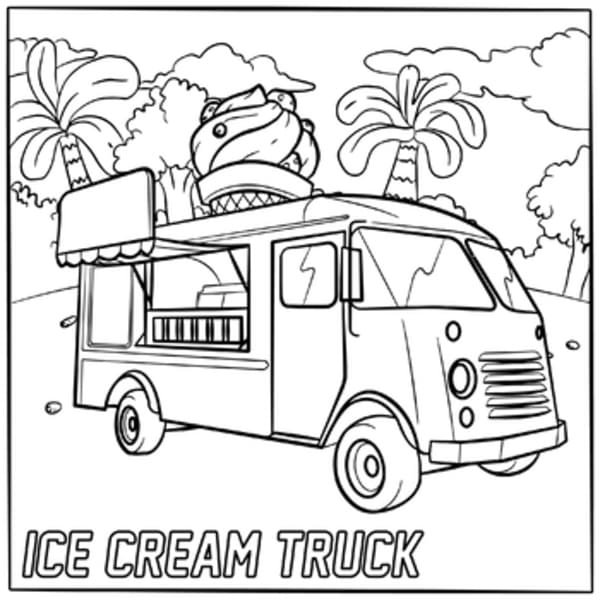 Ice Cream Truck Coloring Pages Printable for Free Download