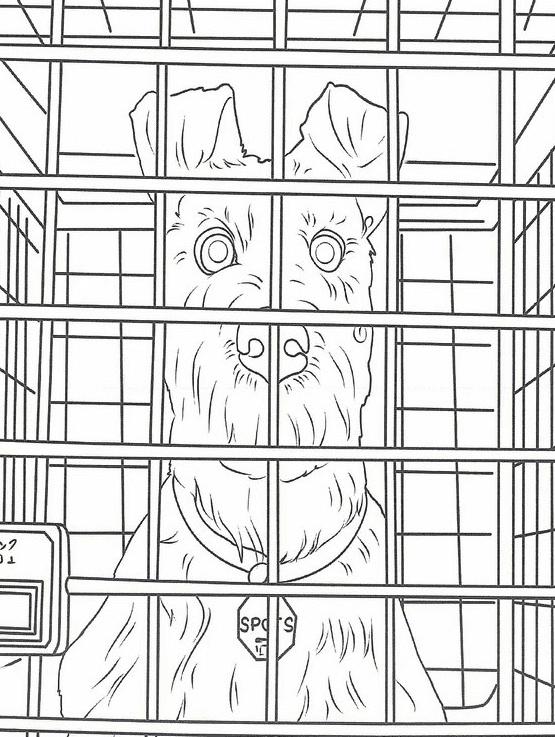 free isle of dogs color pages