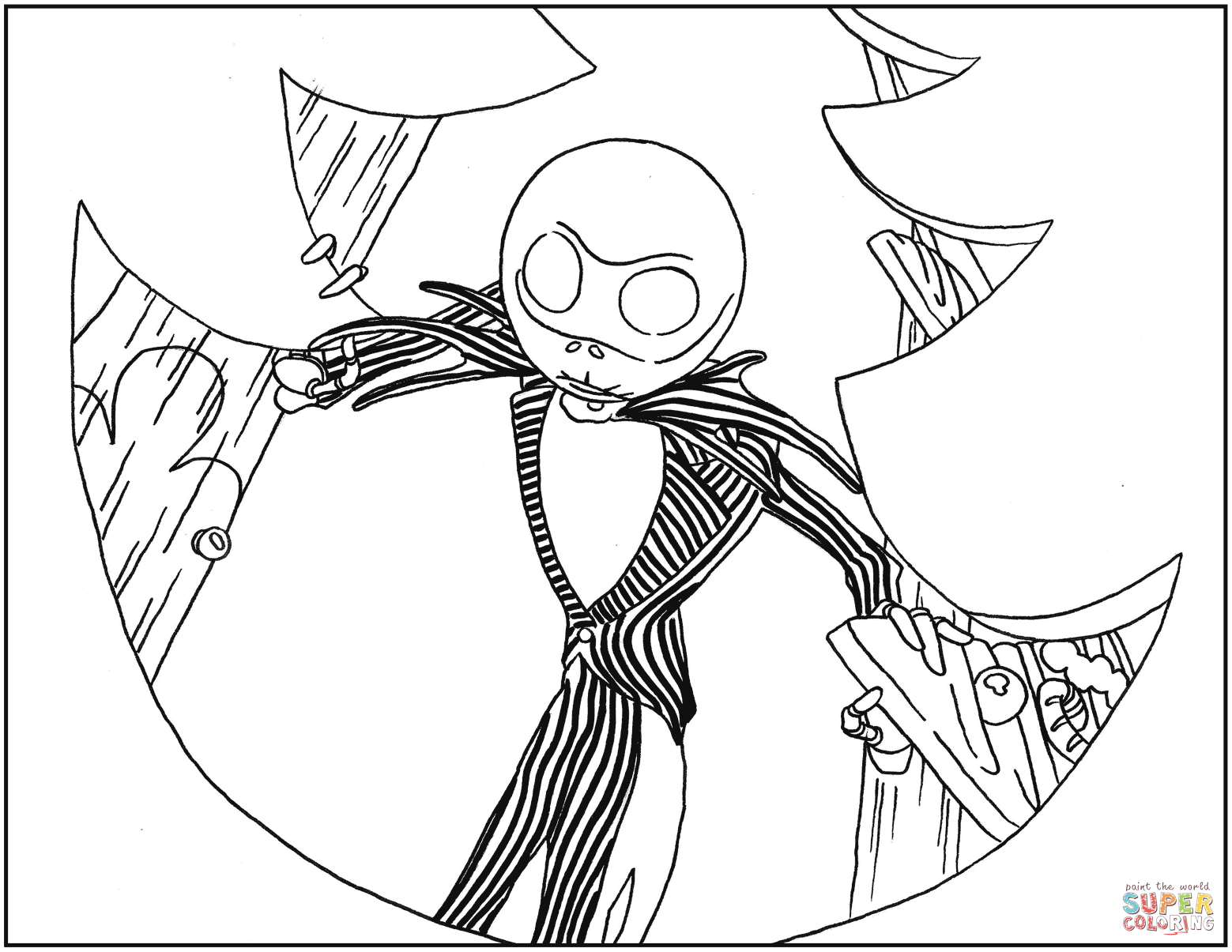 Jack Skellington Coloring Pages Printable for Free Download