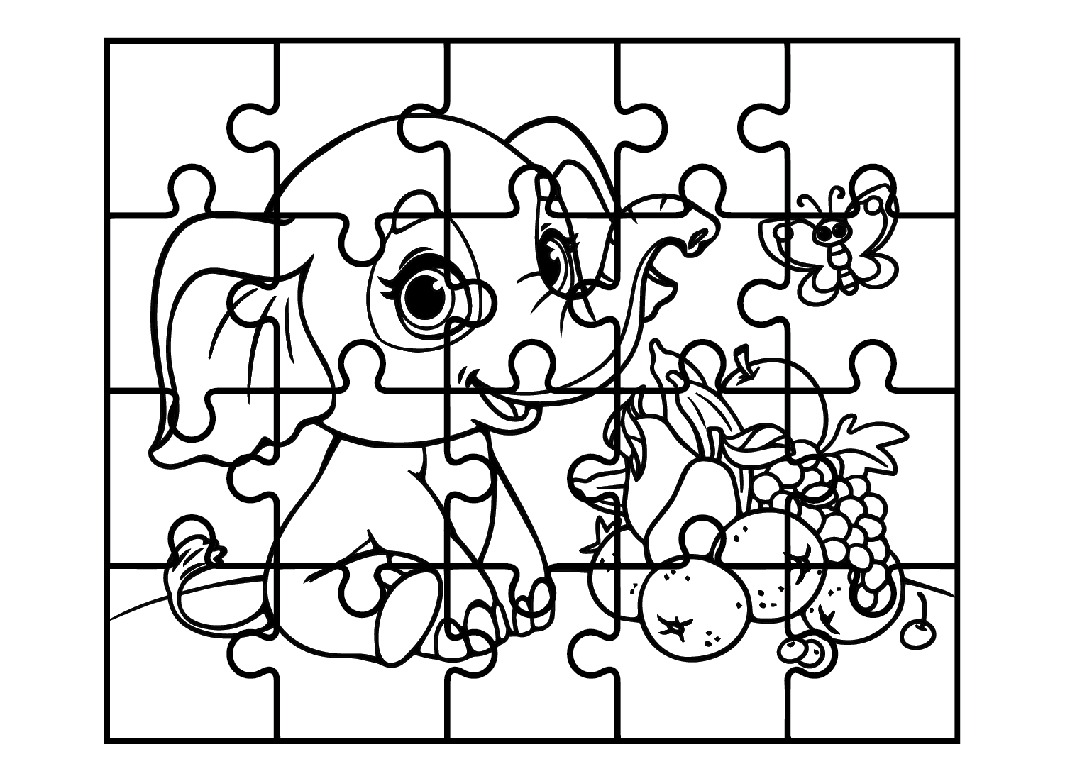 Jigsaw Puzzle Coloring Pages Printable For Free Download