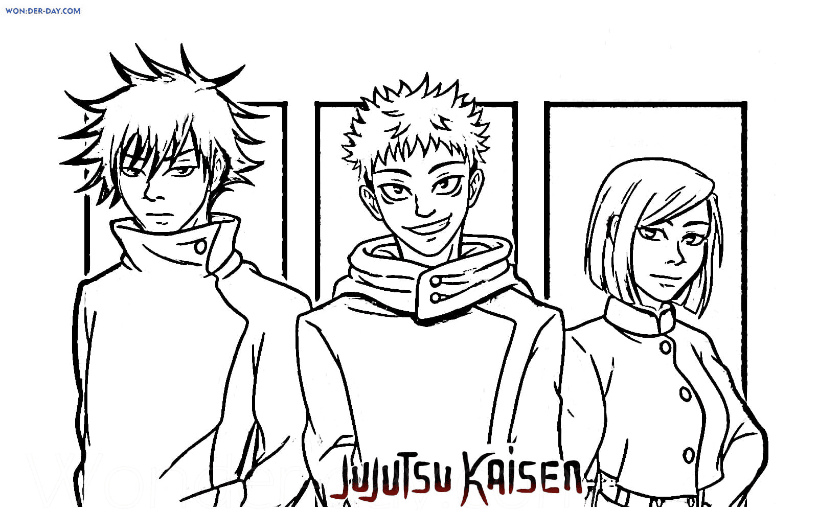 Jujutsu Kaisen Coloring Pages Printable for Free Download