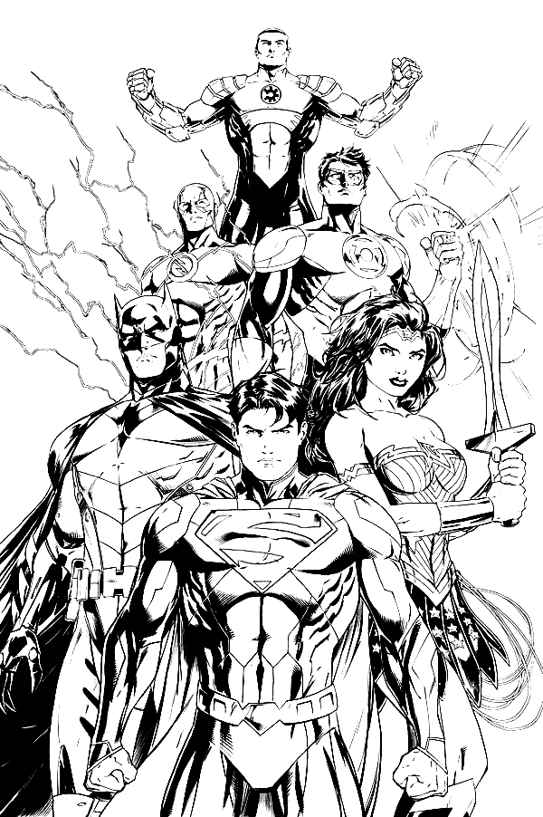 Justice League Coloring Pages Printable for Free Download