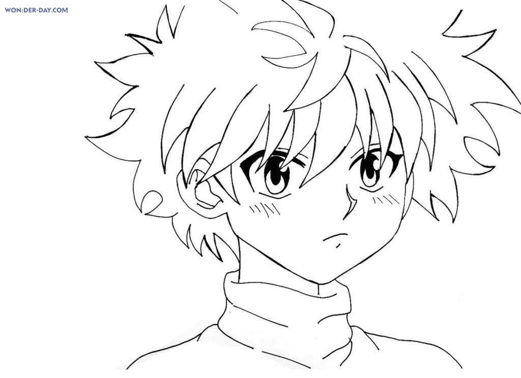 Killua Zoldyck Coloring Pages Printable for Free Download