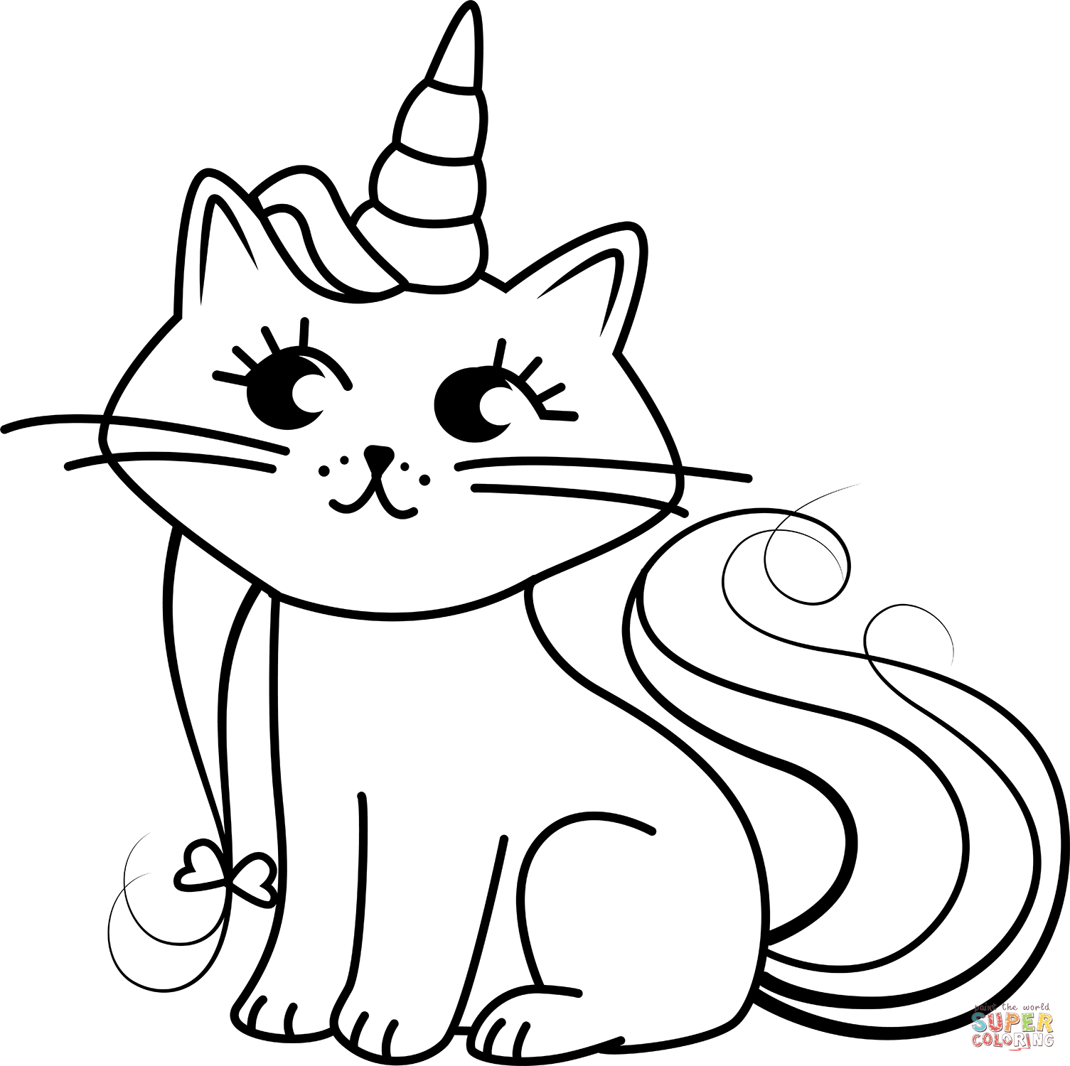 Kittycorn Coloring Pages Printable for Free Download