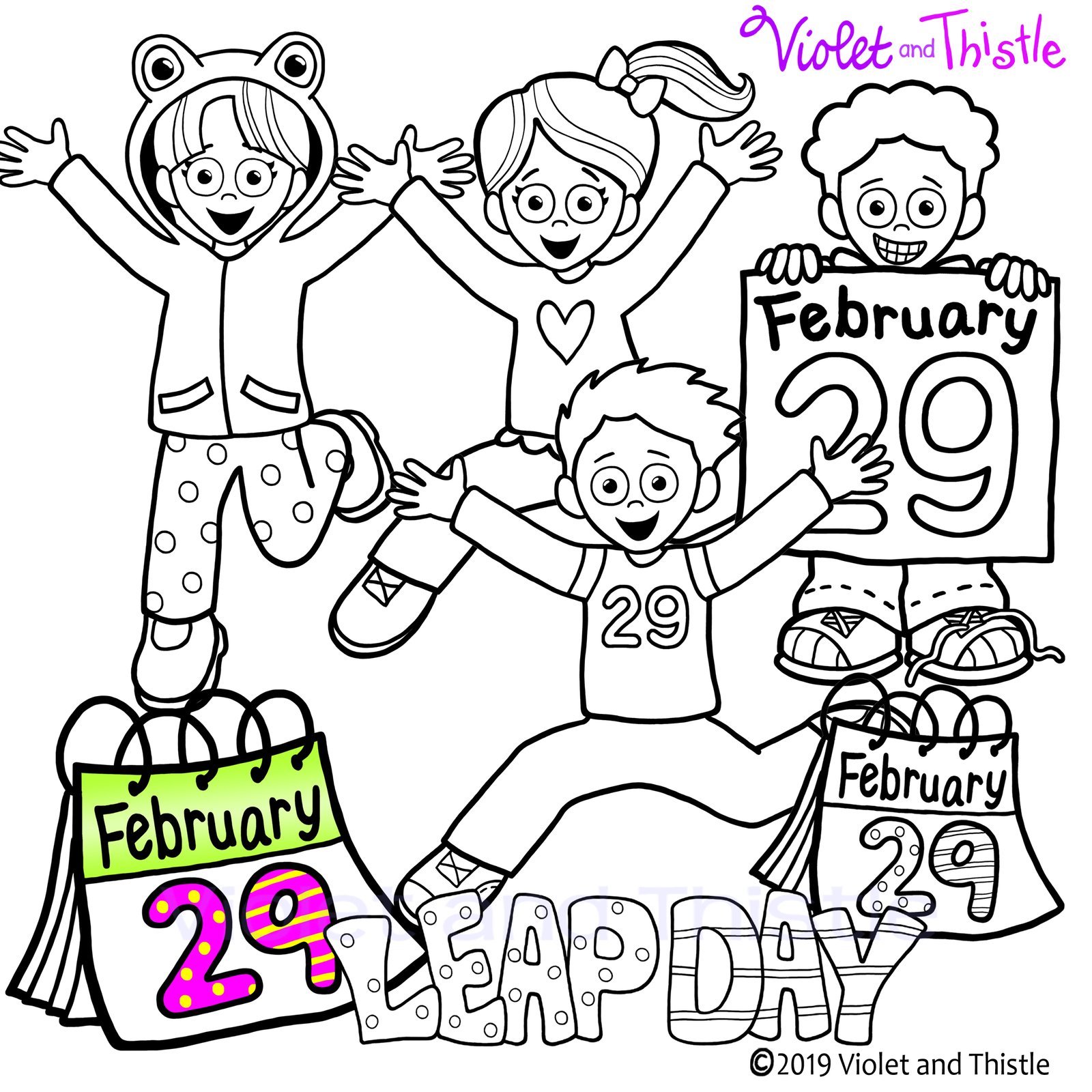 Leap Year Coloring Pages Printable for Free Download