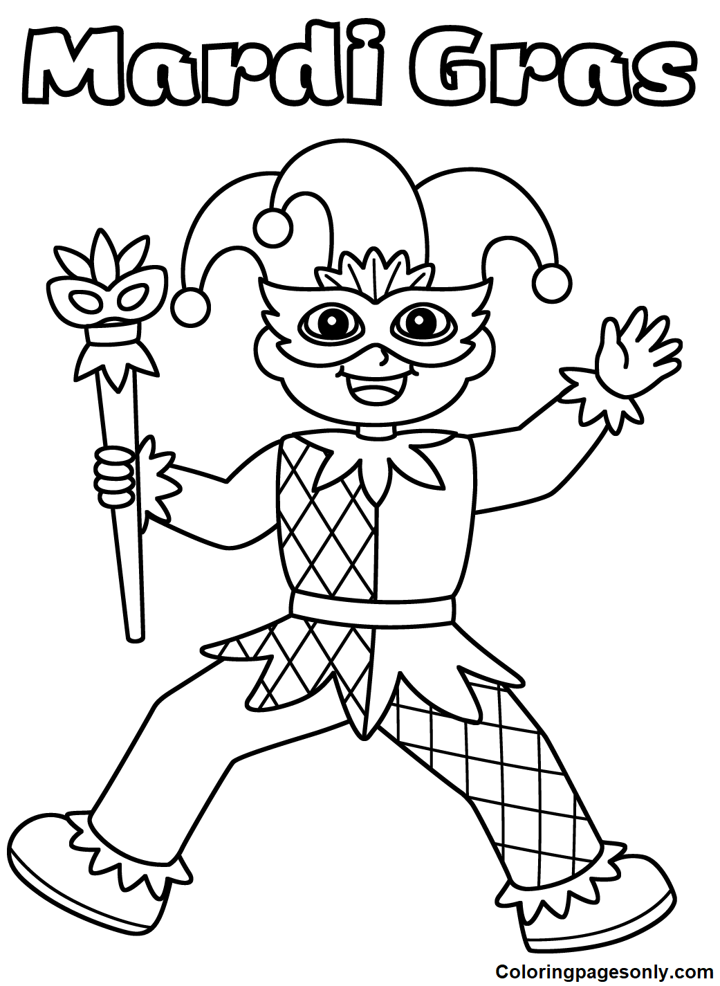 Mardi Gras Coloring Pages Printable for Free Download