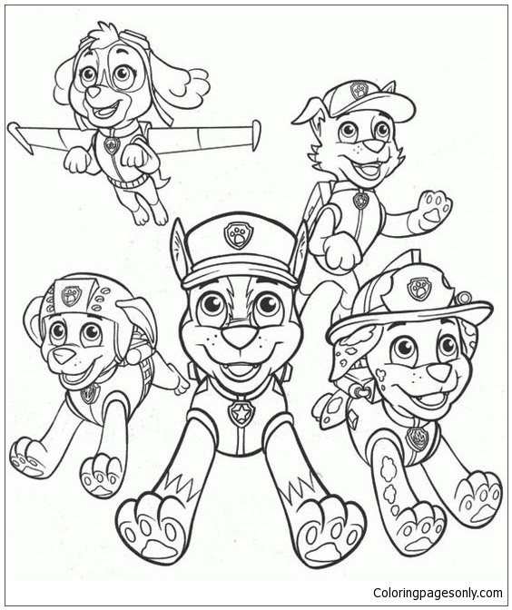 Marshall Paw Patrol Coloring Pages Printable for Free Download