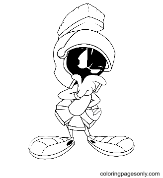 Marvin the Martian Coloring Pages Printable for Free Download