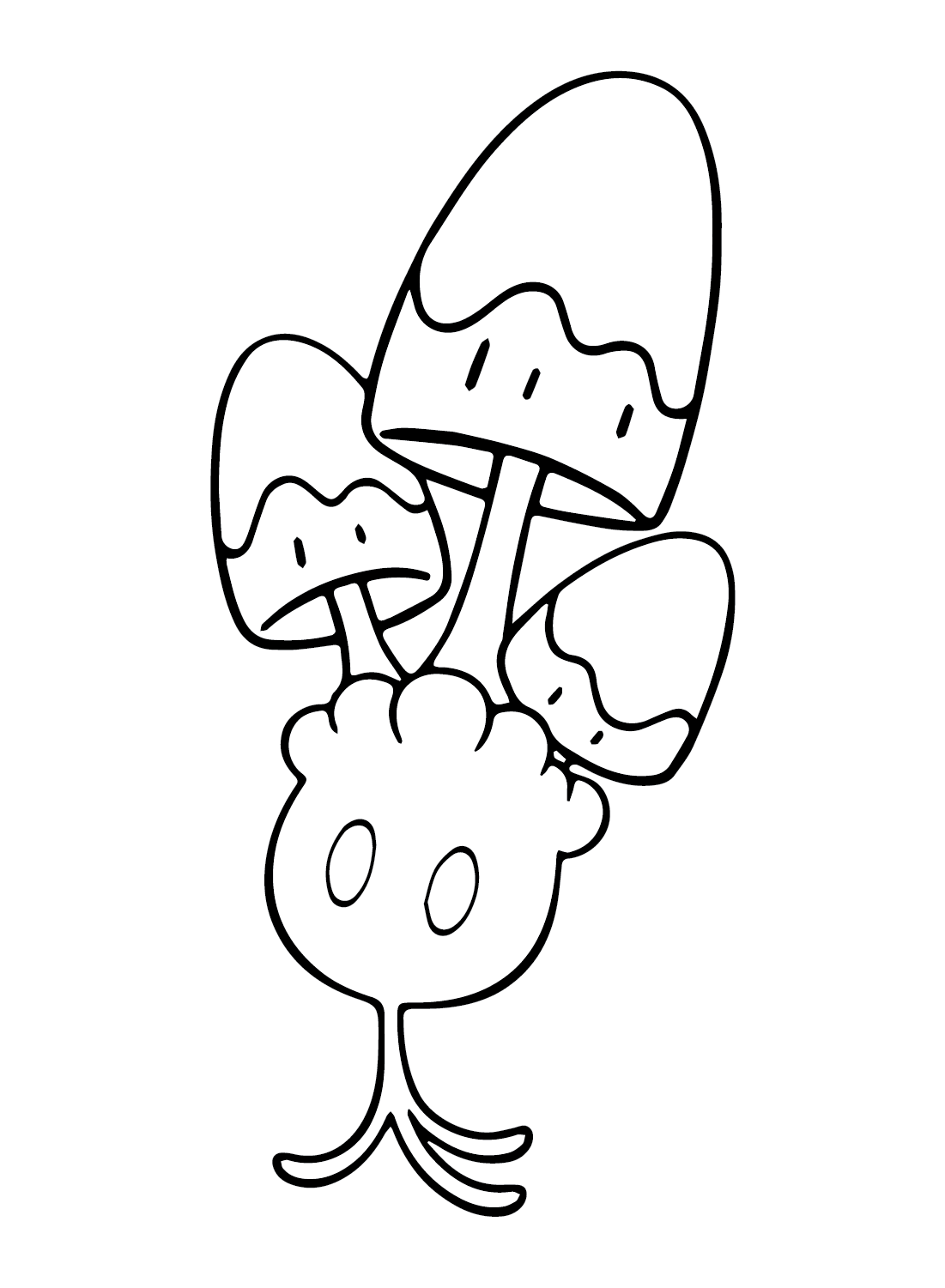 morelull coloring page in black and white pokemon