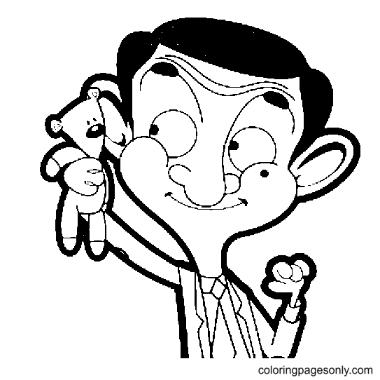 Mr. Bean Coloring Pages Printable for Free Download