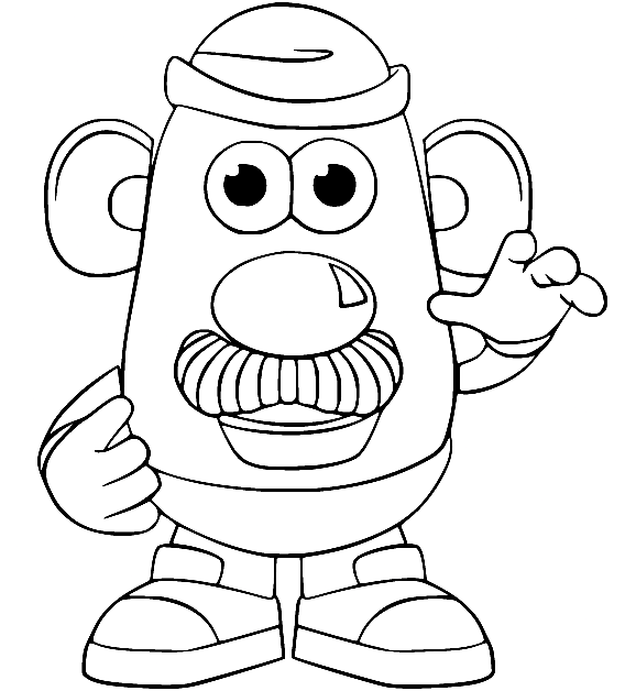 Mr Potato Head Coloring Pages Printable for Free Download